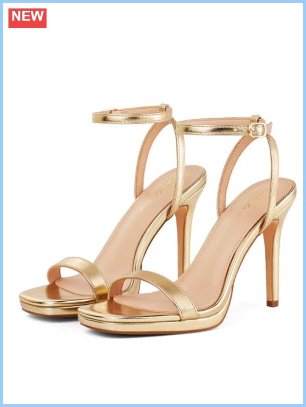Elisabet Tang Women's Stiletto Heeled Sandals Open Square Toe 4.33" Heels